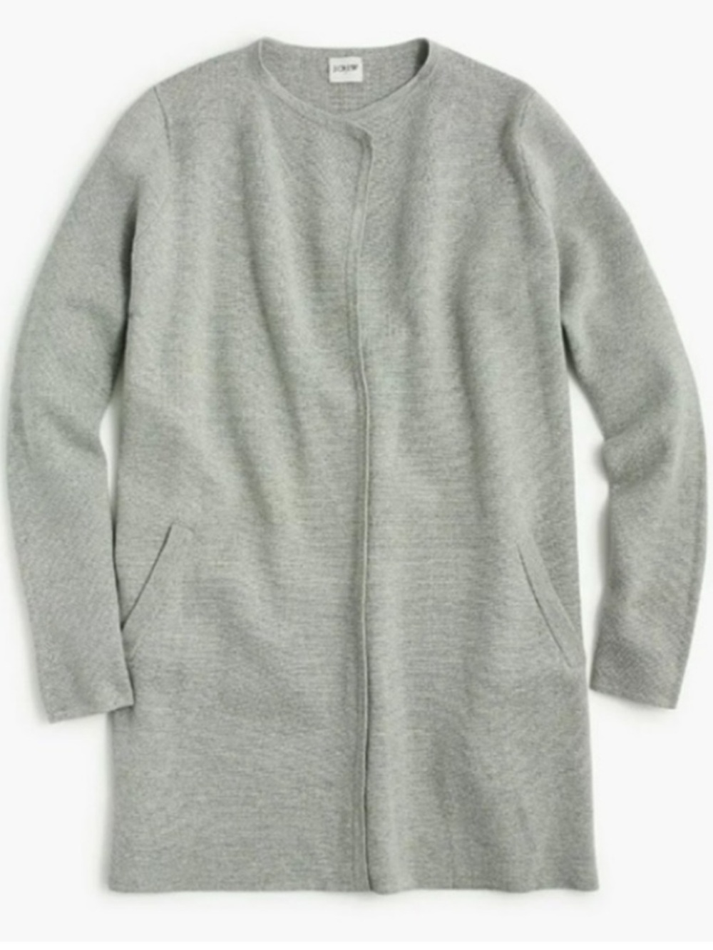 J. Crew Vanessa Sweater-Jacket in Heather Grey - Picture 4 of 11